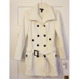 White Winter Trench Coat